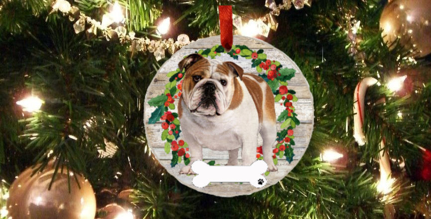 Dog Breed Ceramic Christmas Ornament